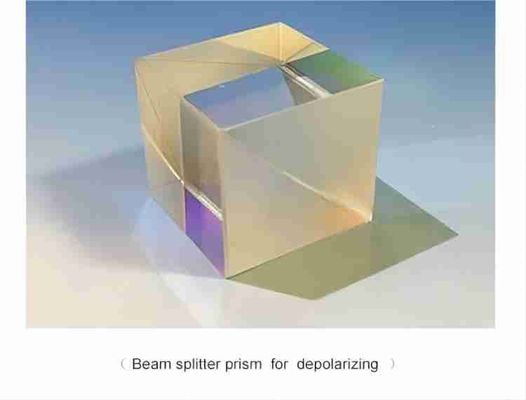 Large Receiving Angle Optical Beam Splitter Cubes Low Power Beam For Depolarizing
